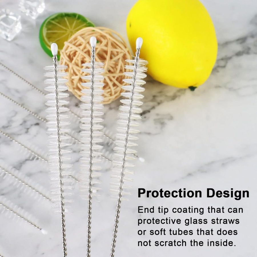 Straw Replacement for  Water Bottle 24 oz 32 oz, Metal Drinking Straw with Cleaner Brush Compatible with   24OZ/32OZ, Stainless Steel Straw Accessories for  Water Bottle - Image 2